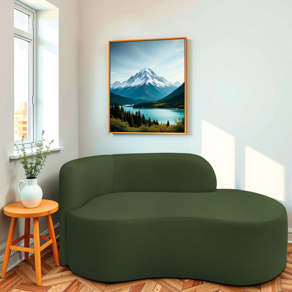 Divã Recamier Orgânico Tokyo 160cm Lado Direito Linho - Doce