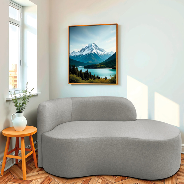 Divã Recamier Orgânico Tokyo 160cm Lado Direito Linho - Doce