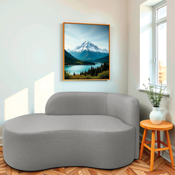 Divã Recamier Orgânico Tokyo 160cm Lado Esquerdo Bouclé - Ama