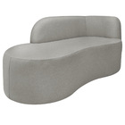 Divã Recamier Orgânico Tokyo 160cm Lado Esquerdo Linho - Doce