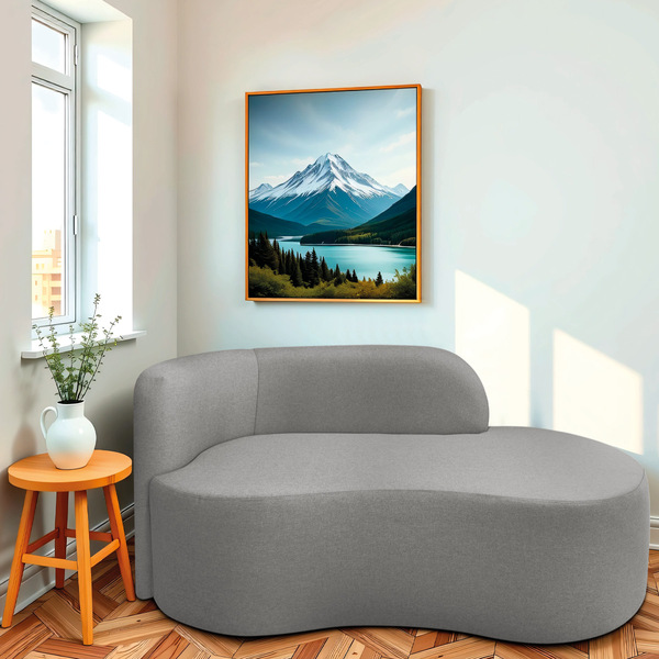 Divã Recamier Orgânico Tokyo 180cm Lado Direito Bouclé - Amar