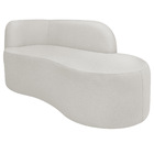 Divã Recamier Orgânico Tokyo 180cm Lado Direito Bouclé - Amar