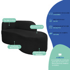 Divã Recamier Orgânico Tokyo 180cm Lado Direito Linho - Amare