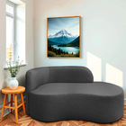 Divã Recamier Orgânico Tokyo 180cm Lado Direito Linho - Doce