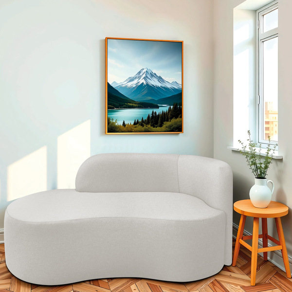 Divã Recamier Orgânico Tokyo 180cm Lado Esquerdo Bouclé - Doc