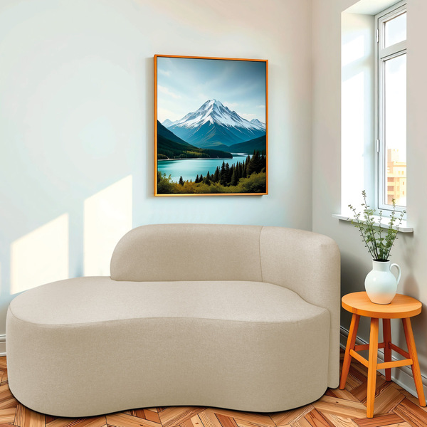 Divã Recamier Orgânico Tokyo 180cm Lado Esquerdo Bouclé - Doc