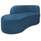 Divã Recamier Orgânico Tokyo 180cm Lado Esquerdo Linho - Azul