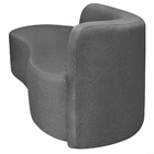 Divã Recamier Orgânico Tokyo 180cm Lado Esquerdo Linho - Cinz