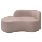 Divã Recamier Orgânico Tokyo 180cm Lado Esquerdo Linho - Rosê