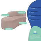 Divã Recamier Orgânico Tokyo 180cm Lado Esquerdo Linho - Rosê