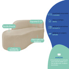 Divã Recamier Orgânico Tokyo 200cm Lado Esquerdo Bouclé - Ama