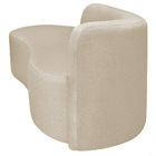 Divã Recamier Orgânico Tokyo 200cm Lado Esquerdo Bouclé - Bege