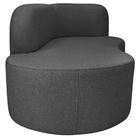 Divã Recamier Orgânico Tokyo 200cm Lado Esquerdo Linho - Cinz