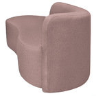 Divã Recamier Orgânico Tokyo 200cm Lado Esquerdo Linho - Rosê