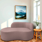 Divã Recamier Orgânico Tokyo 200cm Lado Esquerdo Linho - Rosê