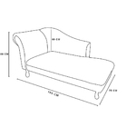 Divã Recamier Samartim 165 Cm Corano Nozes Pés Retrô - D'rossi