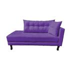 Divã Recamier Troya 1,60 Cm Lado Direito Suede Roxo