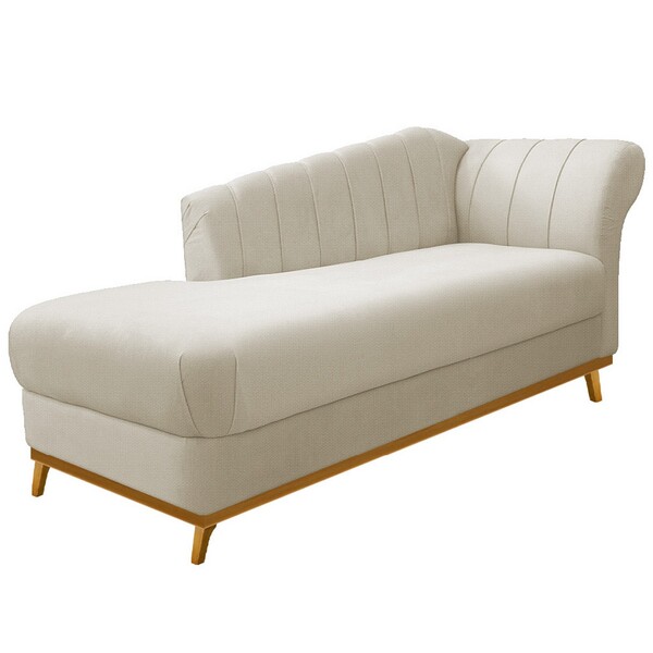 Diva Recamier Vanessa 185cm Lado Esquerdo Linho - Doce Sonho