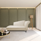 Divã Recife Suede 165 Cm Pés Torneado Tabaco - D'rossi - Bege