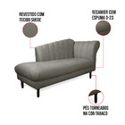 Divã Recife Suede 165 Cm Pés Torneado Tabaco - D'rossi - Graf