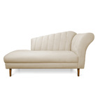 Divã Recife Suede Bege 165 Cm Pés Chanfrado Castanho M11 - D'