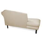 Divã Recife Suede Bege 165 Cm Pés Torneado Tabaco - D'rossi