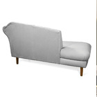 Divã Recife Suede Cinza 165 Cm Pés Chanfrado Castanho M11 - D