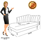 Divã Recife Suede Cinza 165 Cm Pés Chanfrado Castanho M11 - D