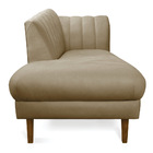 Divã Recife Suede Marrom Rato 165 Cm Pés Chanfrado Castanho M