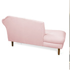 Divã Recife Suede Rosa Bebê 165 Cm Pés Chanfrado Castanho M11