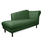 Divã Recife Suede Verde 165 Cm Pés Torneado Tabaco - D'rossi