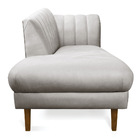 Divã Recife Veludo 165 Cm Pés Chanfrado Castanho - D'rossi -