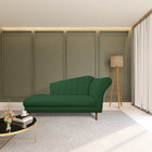 Divã Recife Veludo 165 Cm Pés Chanfrado Castanho - D'rossi -