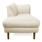 Divã Recife Veludo Bege 165 Cm Pés Chanfrado Castanho M11 - D