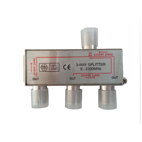 Divisor com 3 Saidas para Cabo Coaxial Evology