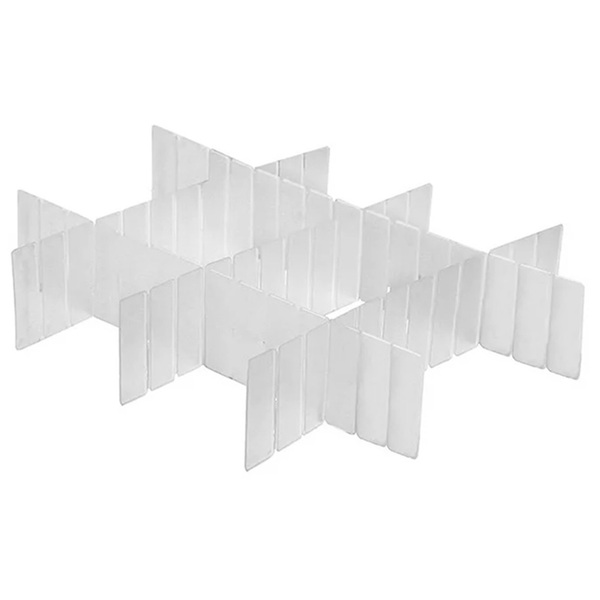 Divisórias Ajustáveis Para Gavetas - Kit 6 Peças