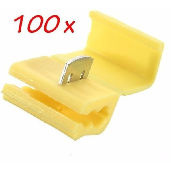 Dmti 100un Conector Derivação Emenda Cabos Fios Amarelo 4 A 6