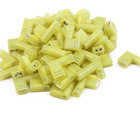 Dmti 10un Kit Terminal Bandeira Total Isolado Amarelo 4 A 6mm