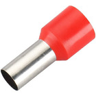 Dmti 10x Kit Terminal Tubular Ilhós 35mm Vermelho Pré Isolado