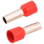 Dmti 10x Kit Terminal Tubular Ilhós 35mm Vermelho Pré Isolado