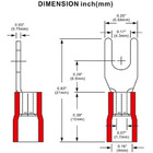 Dmti 200un Terminal Forquilha Garfo Pré Isolado Vermelho 1,5mm