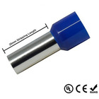 Dmti 20x Kit Terminal Tubular Ilhós 50mm Azul Pré Isolado E50