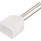 Dmti 500 X Terminal Conector Tubular Ilhós Duplo 0,5mm Branco