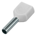 Dmti 500 X Terminal Conector Tubular Ilhós Duplo 0,5mm Branco