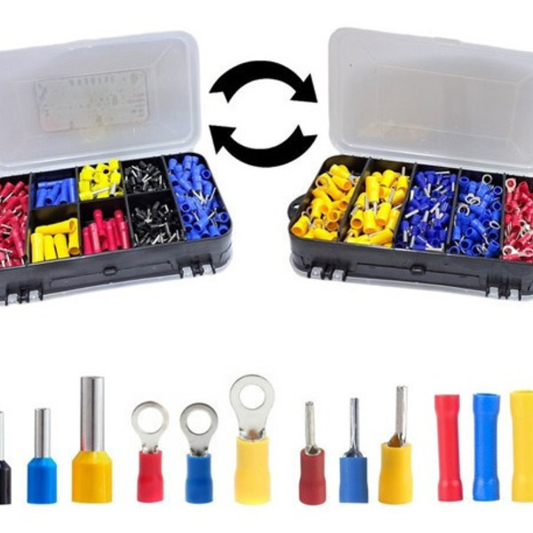 Dmti 500un Kit Terminais Elétricos Ilhós Olhal Pino Luva Caixa