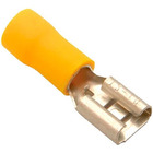 Dmti 500un Terminal Fêmea Faston Pré-isolado 4mm A 6mm Amarelo