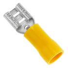 Dmti 500un Terminal Fêmea Faston Pré-isolado 4mm A 6mm Amarelo