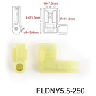 Dmti 50un Kit Terminal Bandeira Total Isolado Amarelo 4 A 6mm
