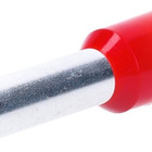 Dmti 50x Kit Terminal Tubular Ilhós 35mm Longos Vermelho Isol