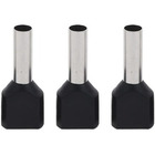 Dmti Kit 100pçs Terminal Elétrico Ilhós Tubular Duplo 1,5mm P